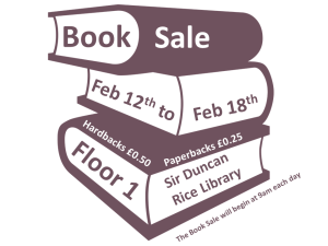 book sale at sir duncan rice library